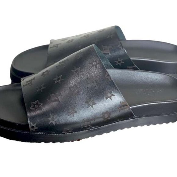 Caviar Black Logo Italian Maxi Sandal main image 4